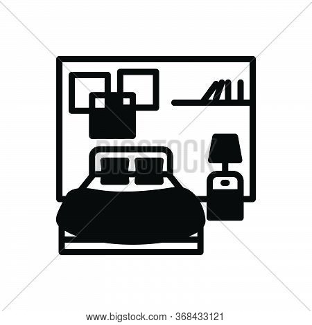 Black Solid Icon For Bedroom Dorm Dormer Furniture Living-room Sleep