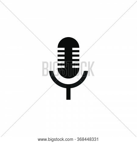 Microphone Icon.microphone Symbol For Web And Mobile Platforms.microphone Isolated On White Backgrou