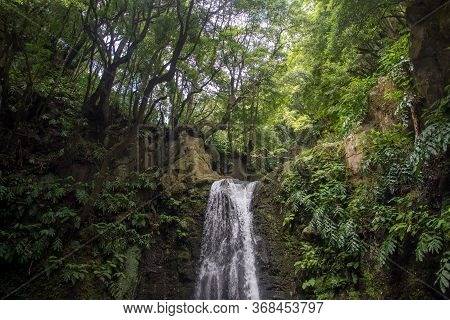 Walk And Discover The Prego Salto Waterfall On The Island Of Sao Miguel, Azores