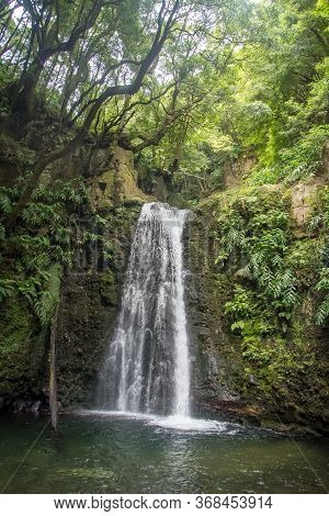 Walk And Discover The Prego Salto Waterfall On The Island Of Sao Miguel, Azores