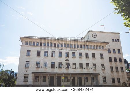 Sofia Bulgaria August 12: View Of The Old Bulgarian Parliament From Serdika Subway Station. On Augus
