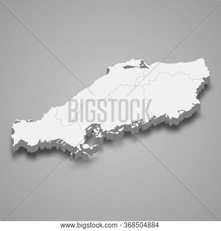 3d Map Region Of Japan Template For Your Design