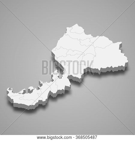 3d Map Prefecture Of Japan Template For Your Design