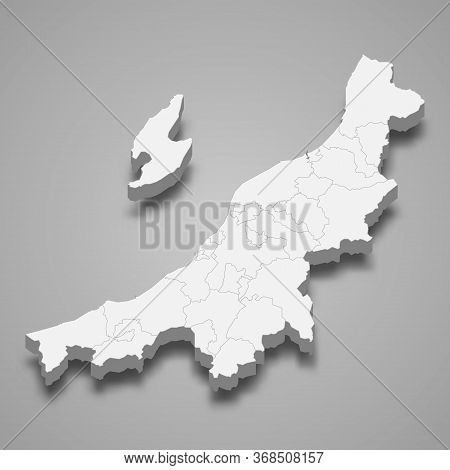3d Map Prefecture Of Japan Template For Your Design