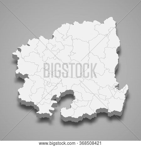 3d Map Region Of South Korea Template For Your Design