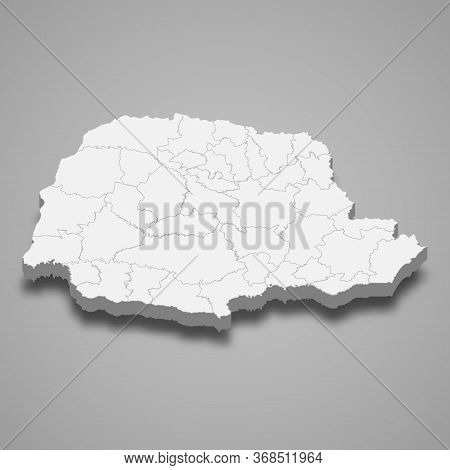 3d Map State Of Brazil Template For Your Design