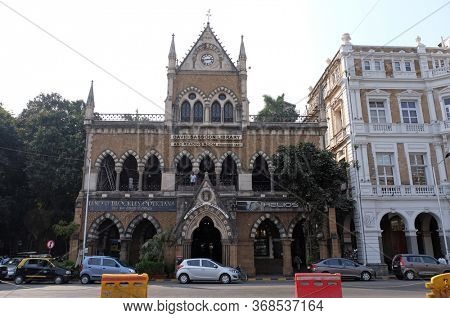 MUMBAI, INDIA - FEBRUARY 14, 2020: The David Sassoon Library in Kala Ghoda area, Mumbai, India