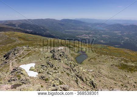 View Of The Surrounding Area Of Peñalara Mountain In Madrid (spain)