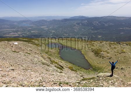 View Of The Surrounding Area Of Peñalara Mountain In Madrid (spain)