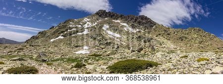 View Of The Surrounding Area Of Peñalara Mountain In Madrid (spain)