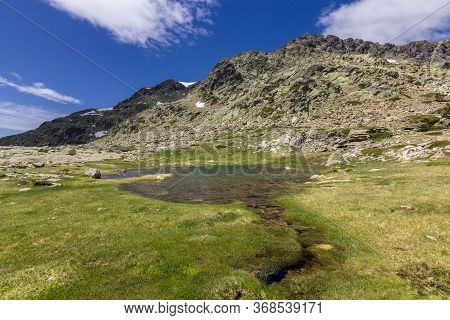 View Of The Surrounding Area Of Peñalara Mountain In Madrid (spain)