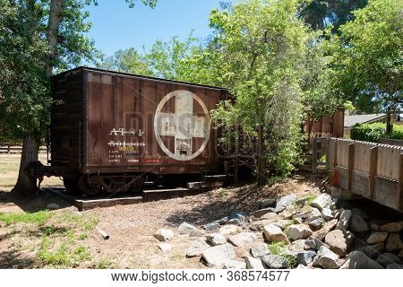 Old Poway Park And Village With Poway Midland Railroad, Poway, California, Usa