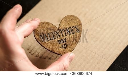 Hand Of Master Holds The Finished Product Valentine Day Symbol Phoner Heart.