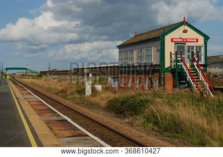 Pensarn, Abergele, Uk: Aug 19, 2019: The Abergele And Pensarn Railway Station Lies On The Mainline B