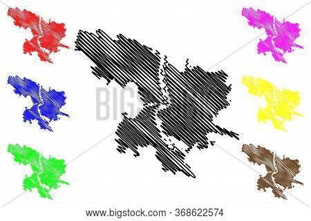 Irkutsk City (russian Federation, Russia) Map Vector Illustration, Scribble Sketch City Of Irkutsk M