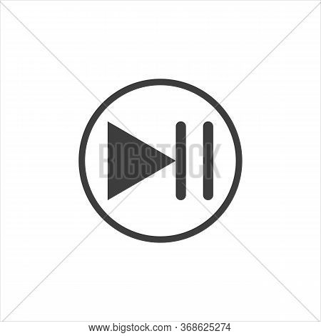 Pause Button On White Background. Eps10 Vector
