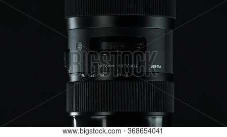 Tomsk, Russia - May 28, 2020: Panasonic Lumix Dmc-gh5 Camera With Metabones Speedbooster 0.71 Ultra 