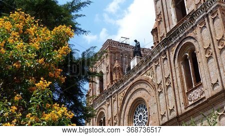 New Cathedral Or Catedral De La Inmaculada Concepción De Cuenca In Center Of Cuenca, Unesco World He