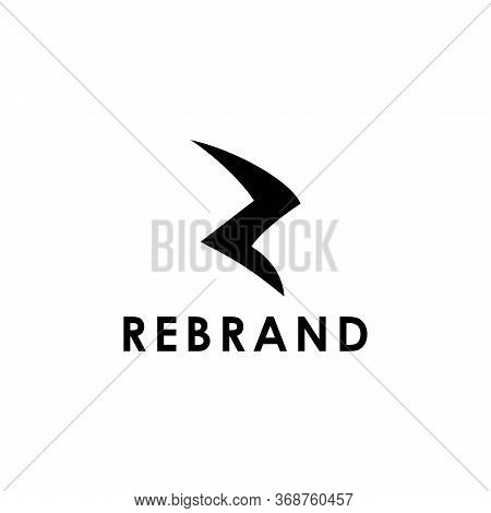 R And Rebrand Logo Vector Symbol, Monogram, Paintbrush