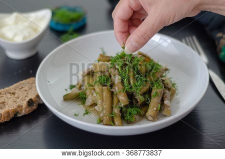 Traditional Delicious Turkish Foods; Broad Bean With Olive Oil (zeytinyagli Bakla)