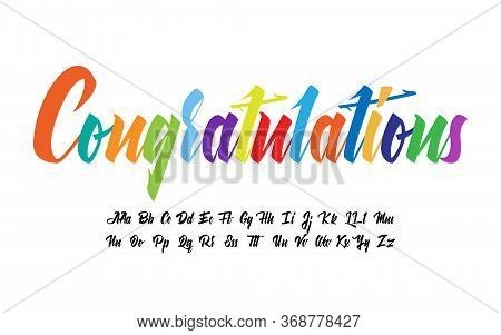 Modern Brush Handwriting Typography. Vector Alphabet. Calligraphic Font. Unique Custom Characters. H