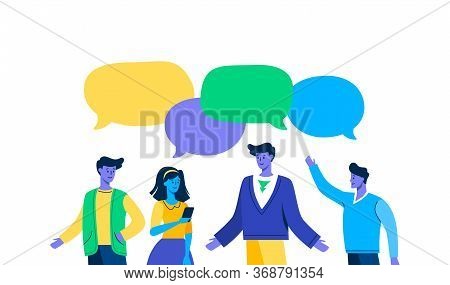 Meeting Familiar Students Chat Dialogue Speech Bubble