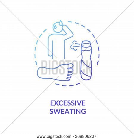 Excessive Sweating Concept Icon. Common Mens Issue, Personal Hygiene, Body Care Idea Thin Line Illus