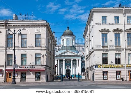Saint-petersburg, Russia - May 17, 2020: Saint Catherine Armenian Church On The Nevsky Avenue. Was B