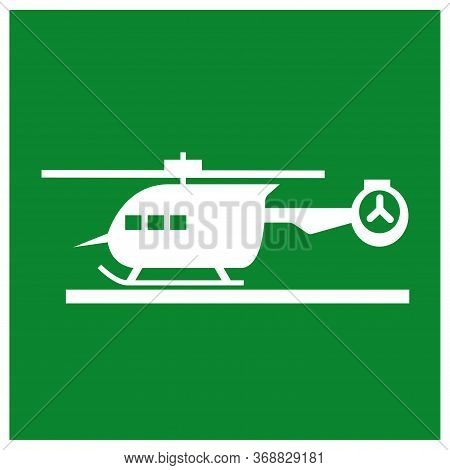 Helicopter Pad Symbol Sign, Vector Illustration, Isolate On White Background Label .eps10