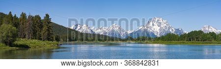 The Snake River In The Teton Mountains Of Wyoming