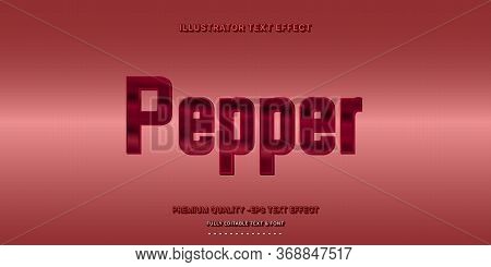 Editable Text Effect - Pepper Illustrator Text Style