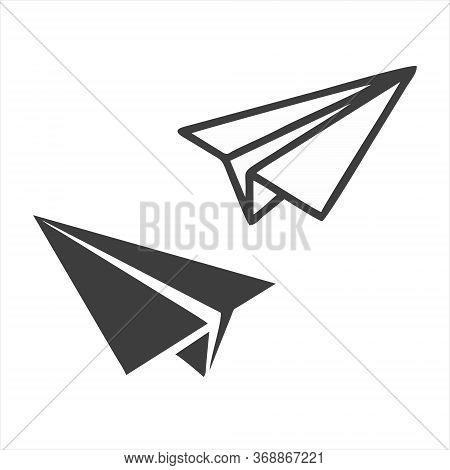Paper Plane Icon Isolated On White Background From Web Design Collection. Paper Plane Icon Trendy An