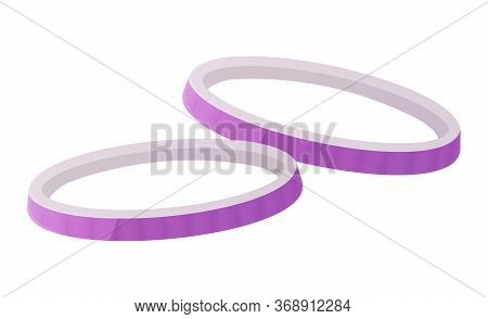 Purple Or Red Chopped Onion Rings. Vegetable, Raw, Cooking, Organic Food Concept. Burger Ingredient.