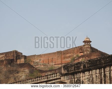 Beautifoul Amber Fort Near Jaipur City In India. Rajasthan