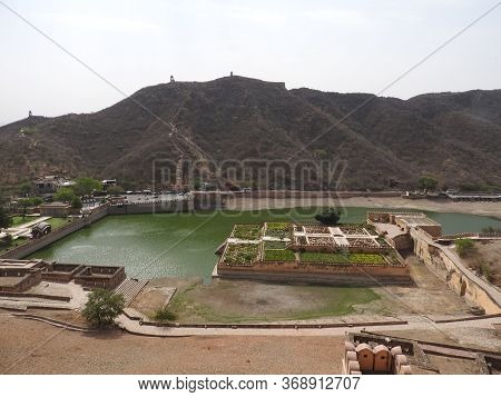 Beautifoul Amber Fort Near Jaipur City In India. Rajasthan