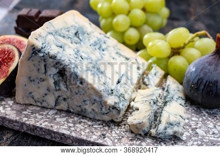 Cheese Collection, Piece Of Italian Blue Cheese Gorgonzola Picante With Blue Mold From North Of Ital