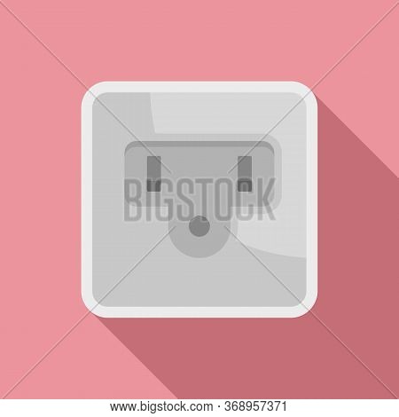 Type B Power Socket Icon. Flat Illustration Of Type B Power Socket Vector Icon For Web Design