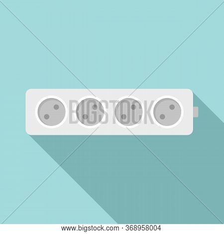 Electric Extension Cord Icon. Flat Illustration Of Electric Extension Cord Vector Icon For Web Desig