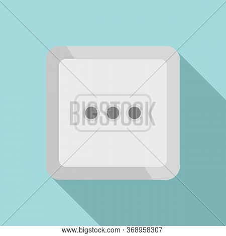 Type L Power Socket Icon. Flat Illustration Of Type L Power Socket Vector Icon For Web Design