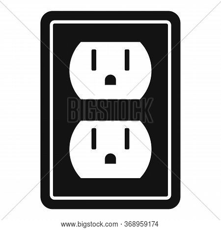 Double Power Socket Icon. Simple Illustration Of Double Power Socket Vector Icon For Web Design Isol
