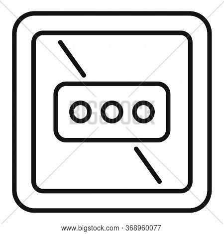 Type L Power Socket Icon. Outline Type L Power Socket Vector Icon For Web Design Isolated On White B