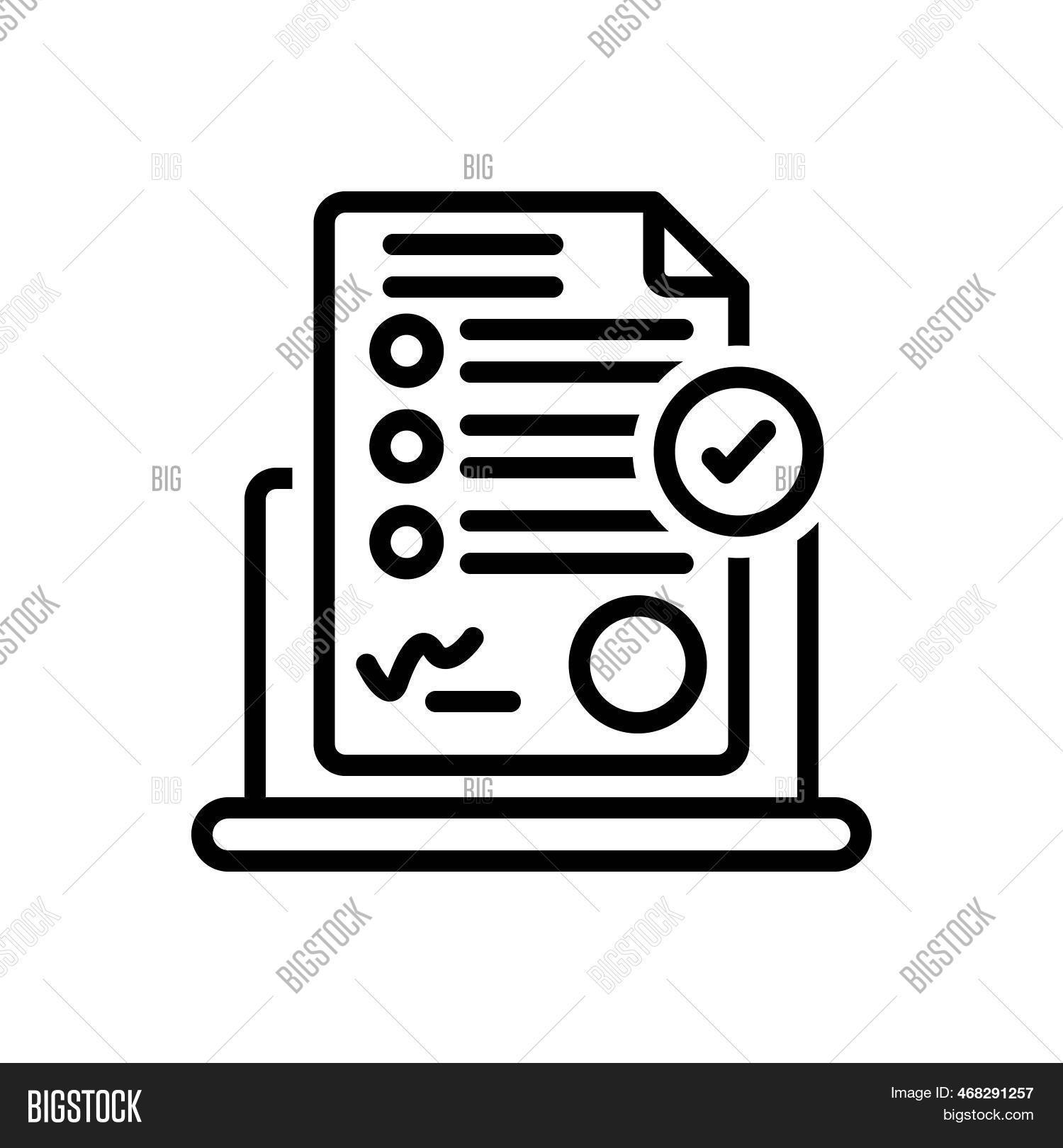 Black Line Icon Image & Photo (Free Trial) | Bigstock