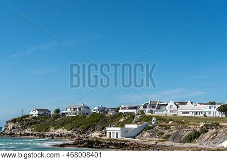 Arniston, South Africa - Sep 22, 2022: A Street Scene, With The Beach Front, In Arniston In The West