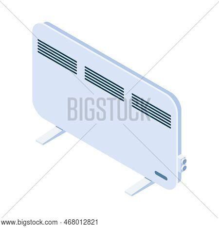 Home Climate Control Isometric Composition With Isolated Icon Of Domestic Appliance On Blank Backgro