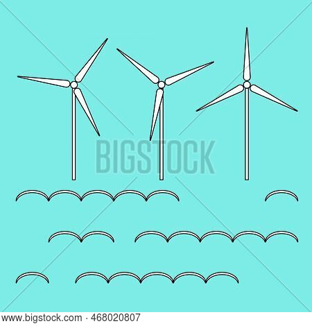 Marine Wind Generator Turbine Green Energy Vector
