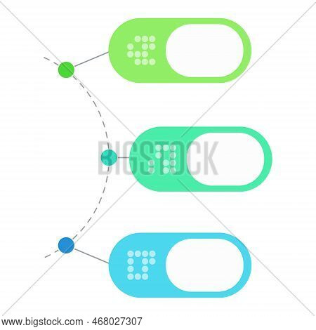 Green And Blue Schematic Chart Vector Design Element. Abstract Customizable Symbol For Infographic W