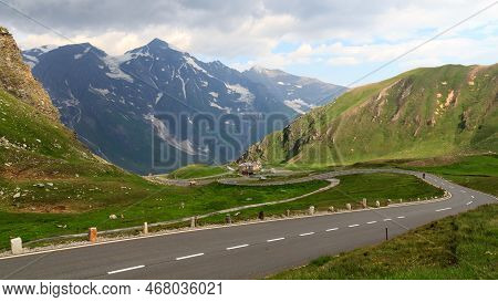 Mountain Panorama And Hairpin Curves At Grossglockner High Alpine Road, Austria