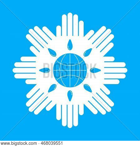 Vector Illustration Of Water Resources. Flat Line Design Ecology.