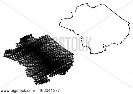 Cedro Municipality (ceará State, Municipalities Of Brazil, Federative Republic Of Brazil) Map Vector