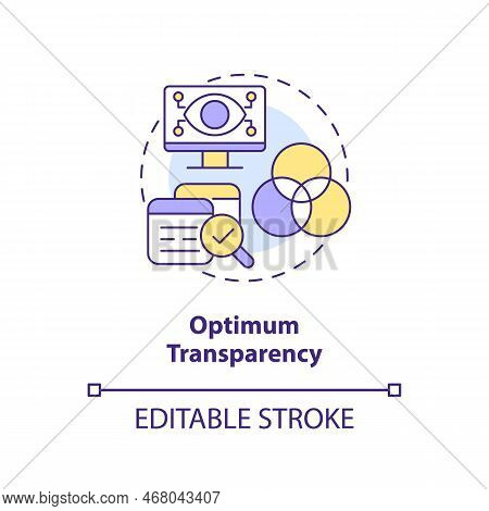 Optimum Transparency Concept Icon. Functional Programming Benefit Abstract Idea Thin Line Illustrati